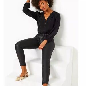 Eagan high rise black coated denim jeans